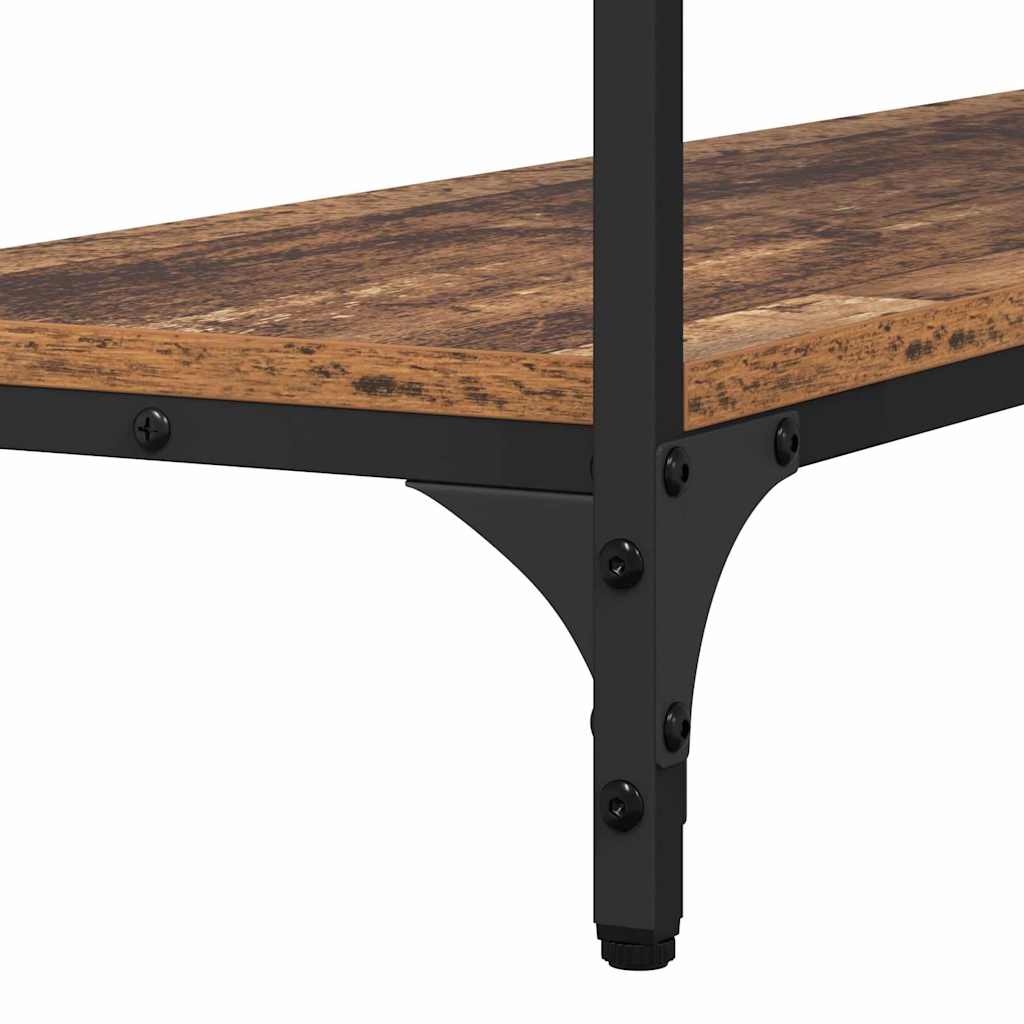 vidaXL Τραπέζι κονσόλας με ράφι Παλαιό ξύλο 100 x 29 x 75 εκ.