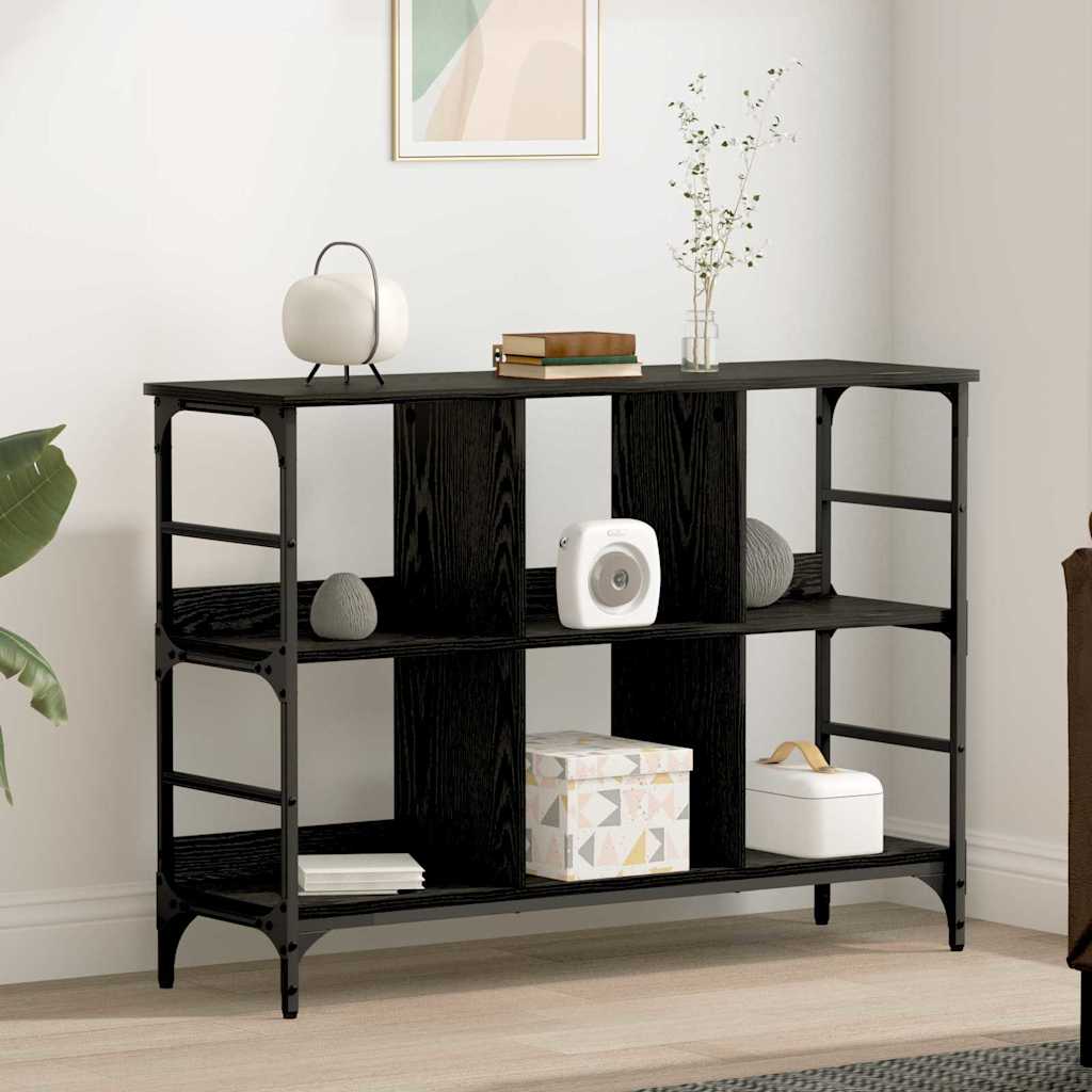 vidaXL Πλαϊνό γραφείο Μαύρο 102 x 32 x 73.5 εκ Επεξεργασμένο ξύλο