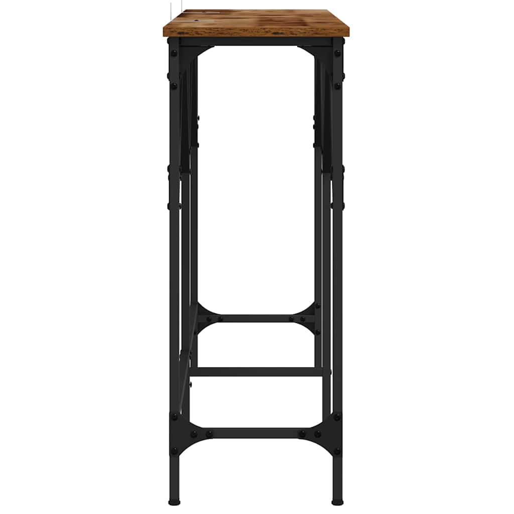 vidaXL Τραπέζι κονσόλας Παλαιό ξύλο 140 x 29 x 75 εκ