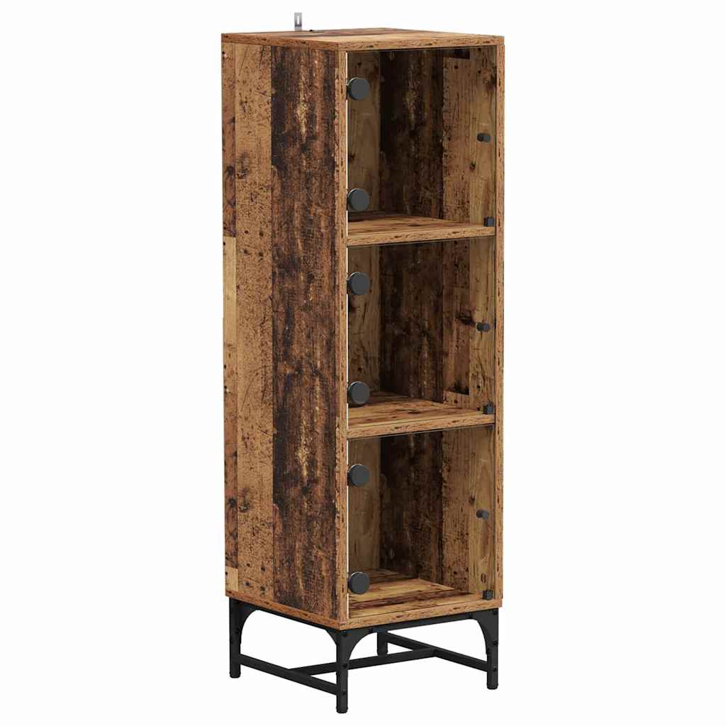 vidaXL Highboard Παλαιό ξύλο 35 x 37 x 117 εκ. Επεξεργασμένο ξύλο