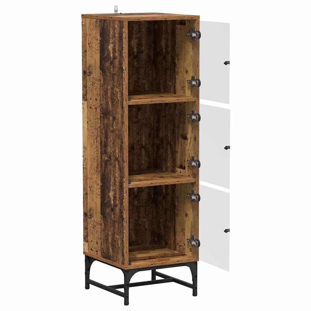 vidaXL Highboard Παλαιό ξύλο 35 x 37 x 117 εκ. Επεξεργασμένο ξύλο