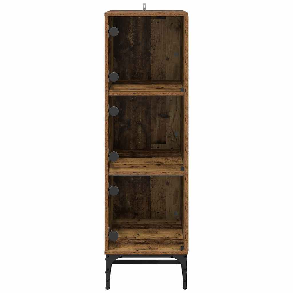 vidaXL Highboard Παλαιό ξύλο 35 x 37 x 117 εκ. Επεξεργασμένο ξύλο