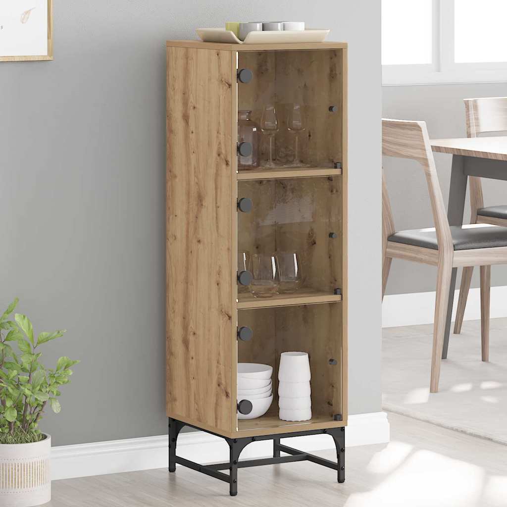 vidaXL Highboard artisan δρυς 35 x 37 x 117 εκ. Επεξεργασμένο ξύλο