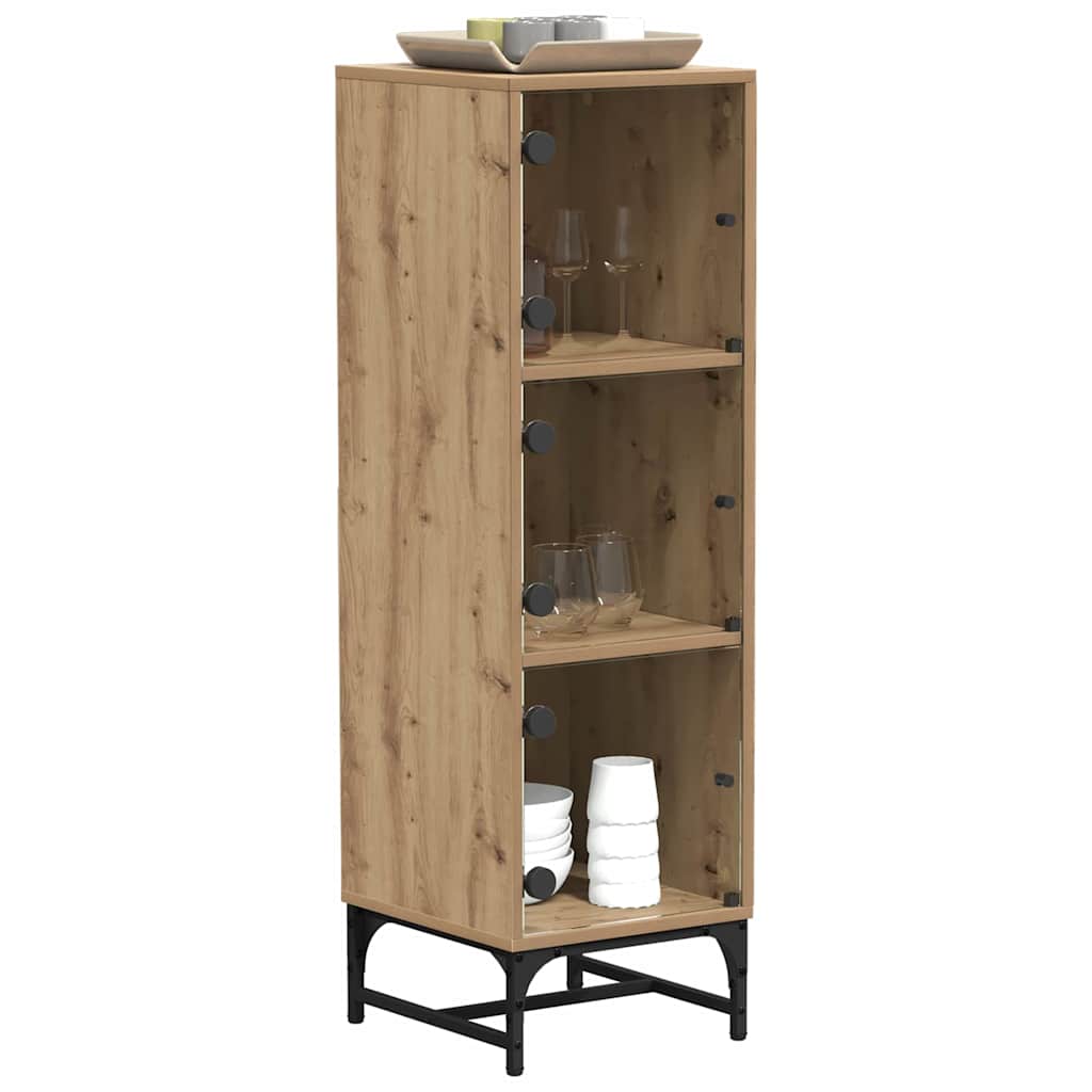vidaXL Highboard artisan δρυς 35 x 37 x 117 εκ. Επεξεργασμένο ξύλο