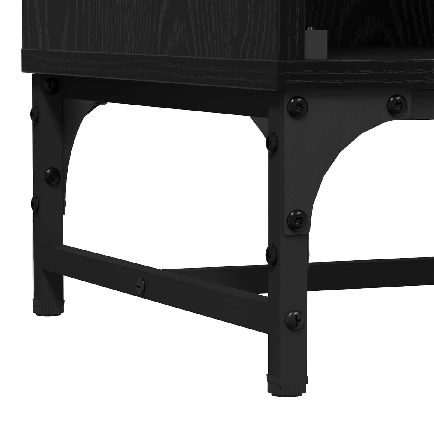 vidaXL Πλαϊνό γραφείο Μαύρη Οξυά 35 x 37 x 117 εκ.