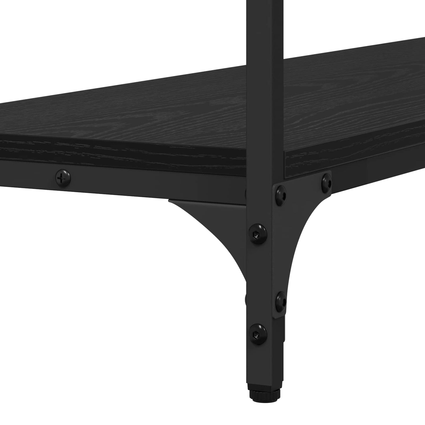 vidaXL Τραπέζι κονσόλας Μαύρη Οξυά 100 x 30 x 75 εκ Επεξεργασμένο ξύλο