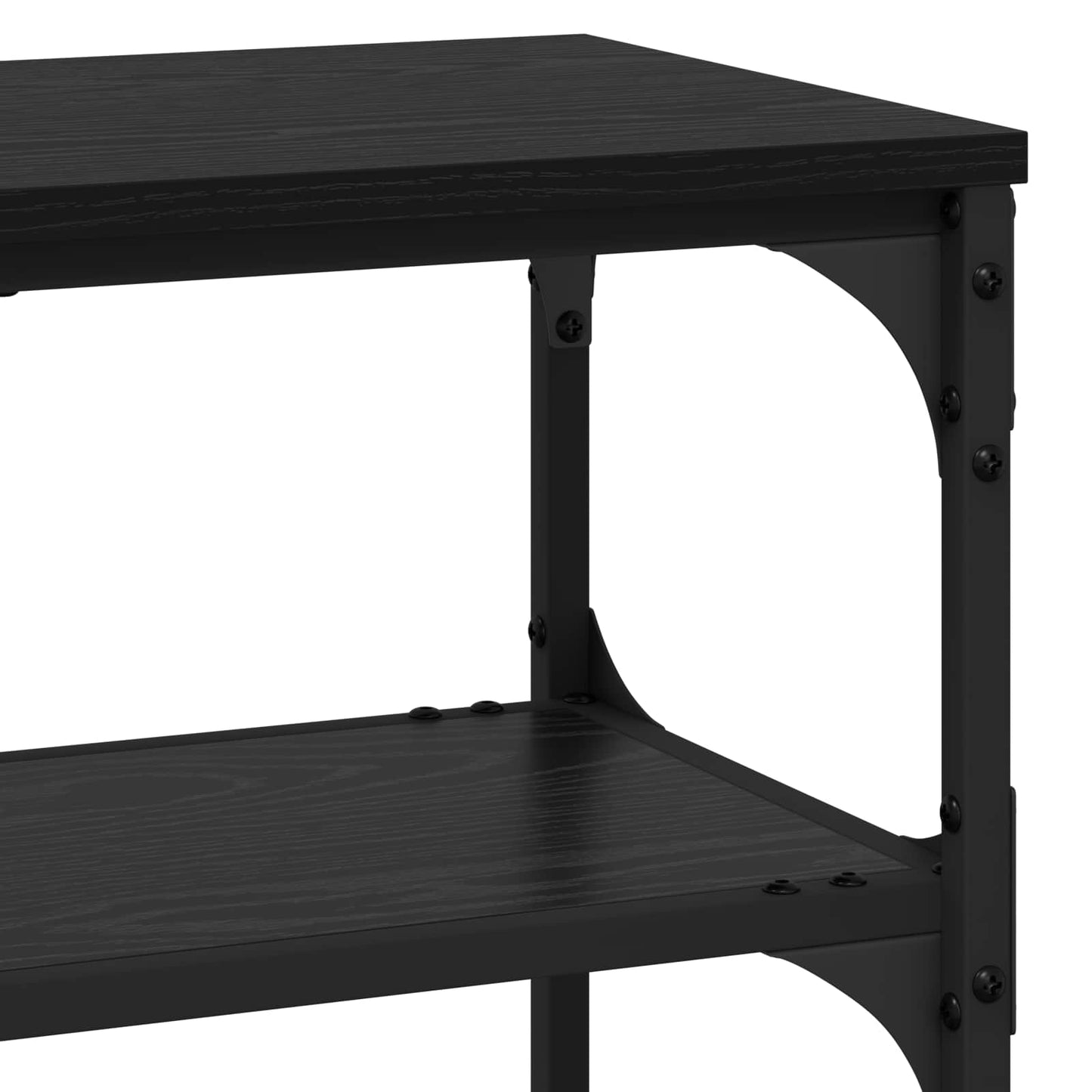 vidaXL Τραπέζι κονσόλας Μαύρη Οξυά 100 x 30 x 75 εκ Επεξεργασμένο ξύλο