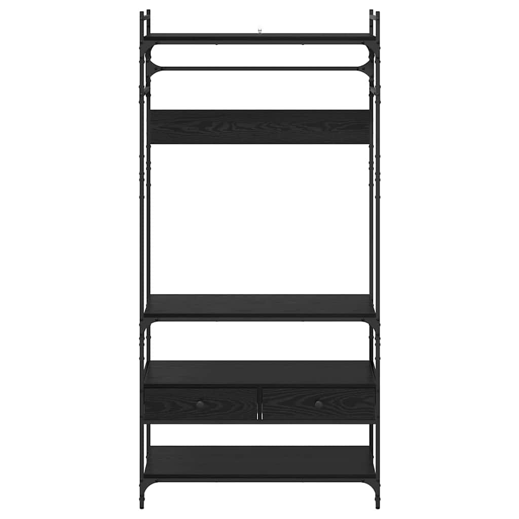 vidaXL Ντουλάπι Μαύρη δρυς 89 x 39 x 184.5 εκ. Επεξεργασμένο ξύλο