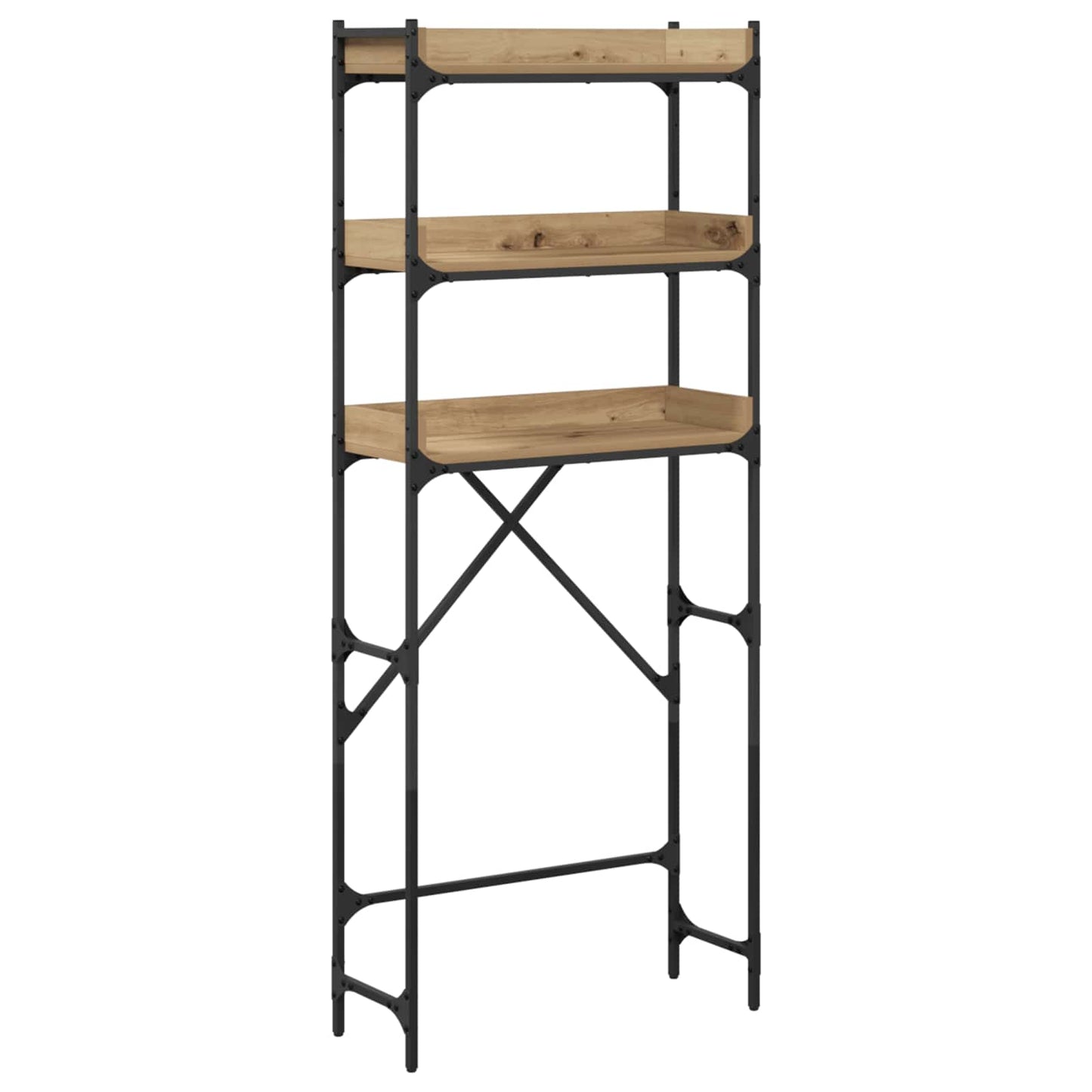 vidaXL Ράφια πλυντηρίου ρούχων με ράφι Artisan Oak 67 x 25 x 163 εκ.