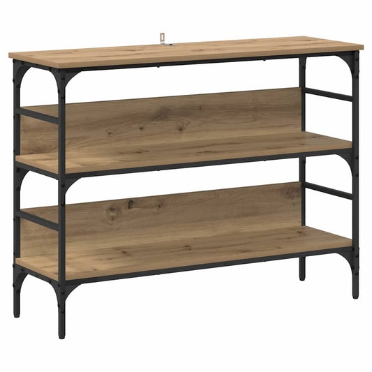 vidaXL Τραπέζι κονσόλας με ράφι artisan δρυς 100 x 32 x 75 εκ