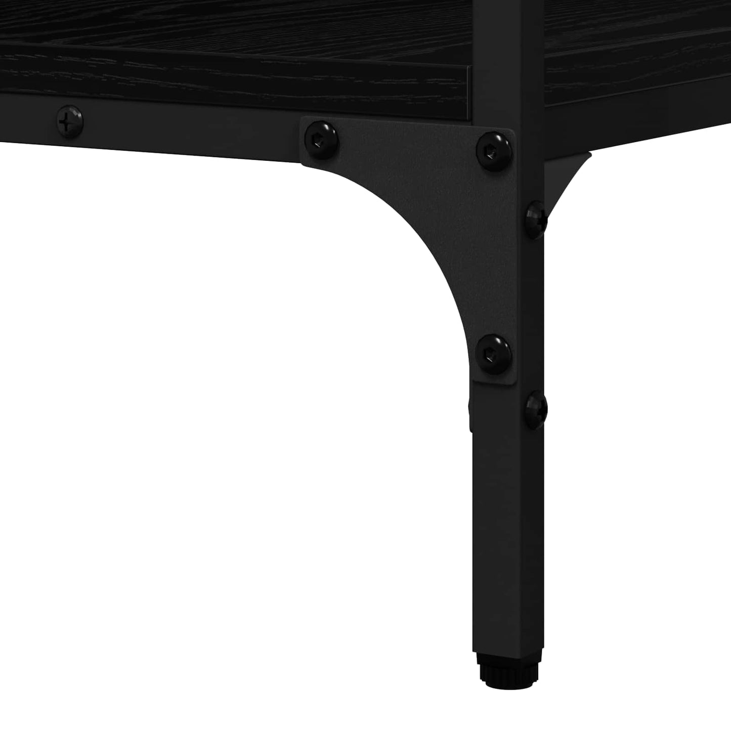 vidaXL Τραπέζι κονσόλας Μαύρη δρυς 100 x 32 x 75 εκ Επεξεργασμένο ξύλο