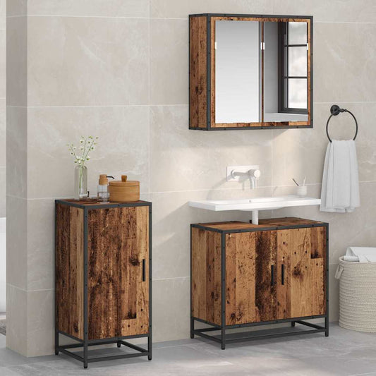 vidaXL Πλαϊνό γραφείο Παλαιό ξύλο 35 x 35.5 x 76 εκ Επεξεργασμένο ξύλο