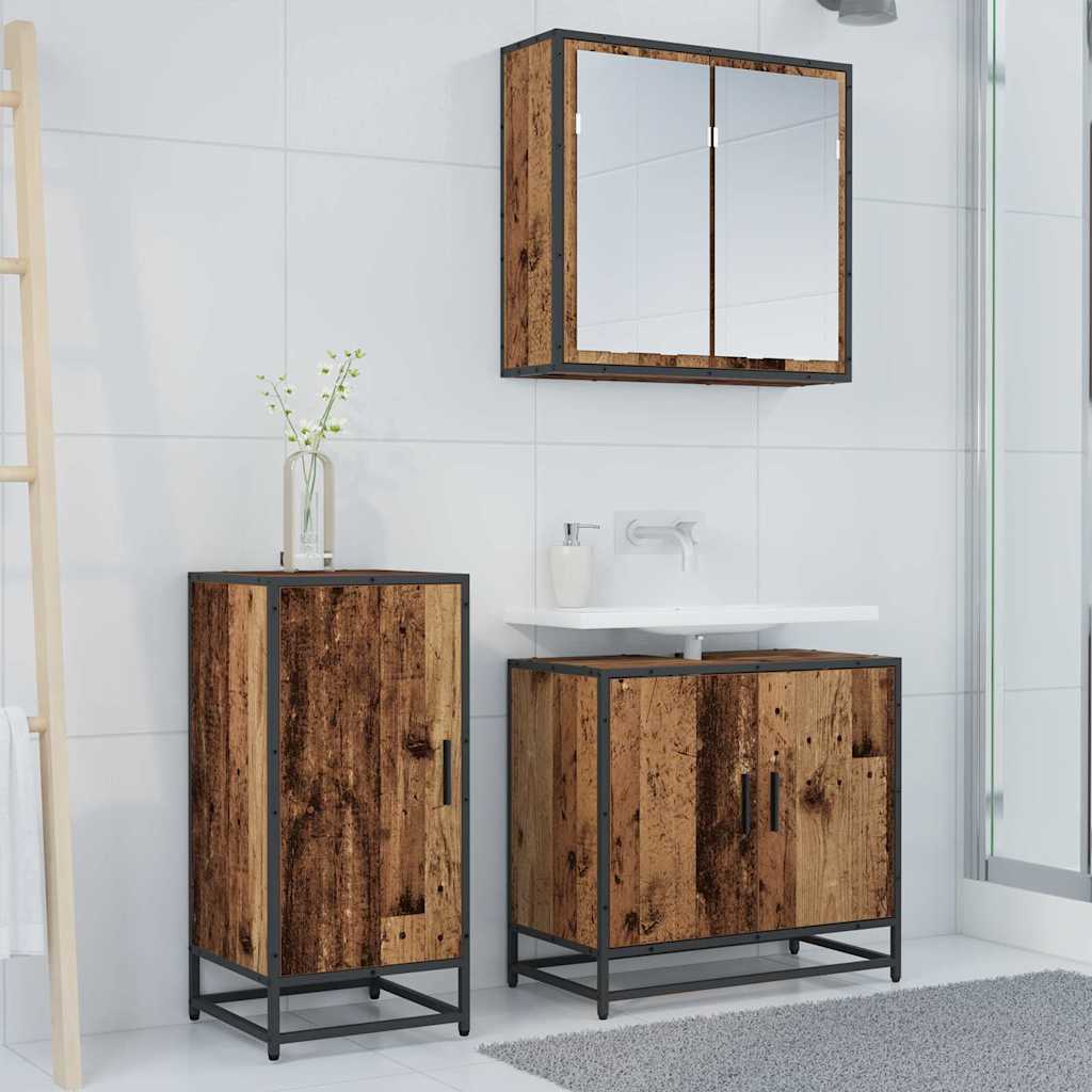 vidaXL Πλαϊνό γραφείο Παλαιό ξύλο 35 x 35.5 x 76 εκ Επεξεργασμένο ξύλο