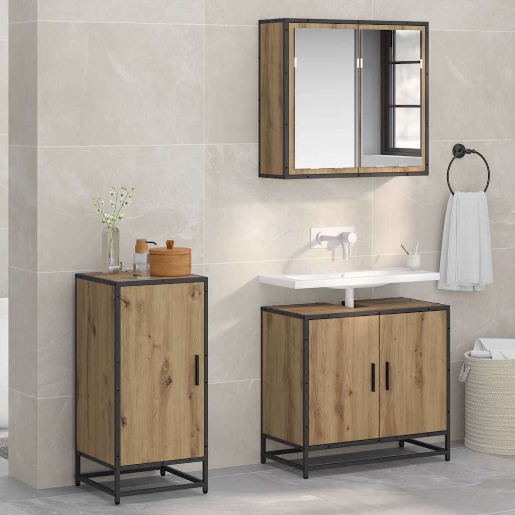 vidaXL Πλαϊνό γραφείο artisan δρυς 35 x 35.5 x 76 εκ