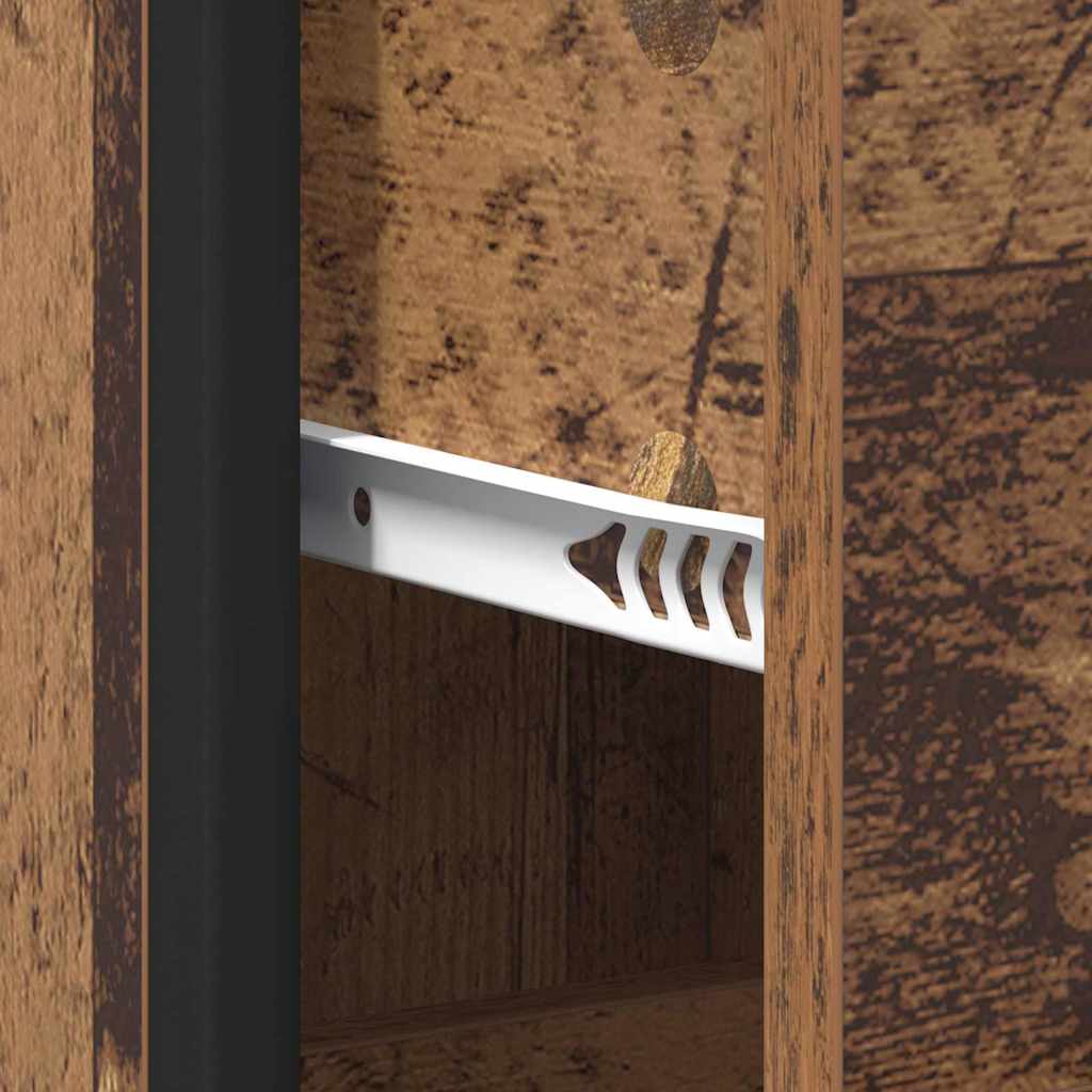 vidaXL Ντουλάπι Μπάνιου με συρτάρι Παλαιό ξύλο 35 x 37.5 x 166 εκ.