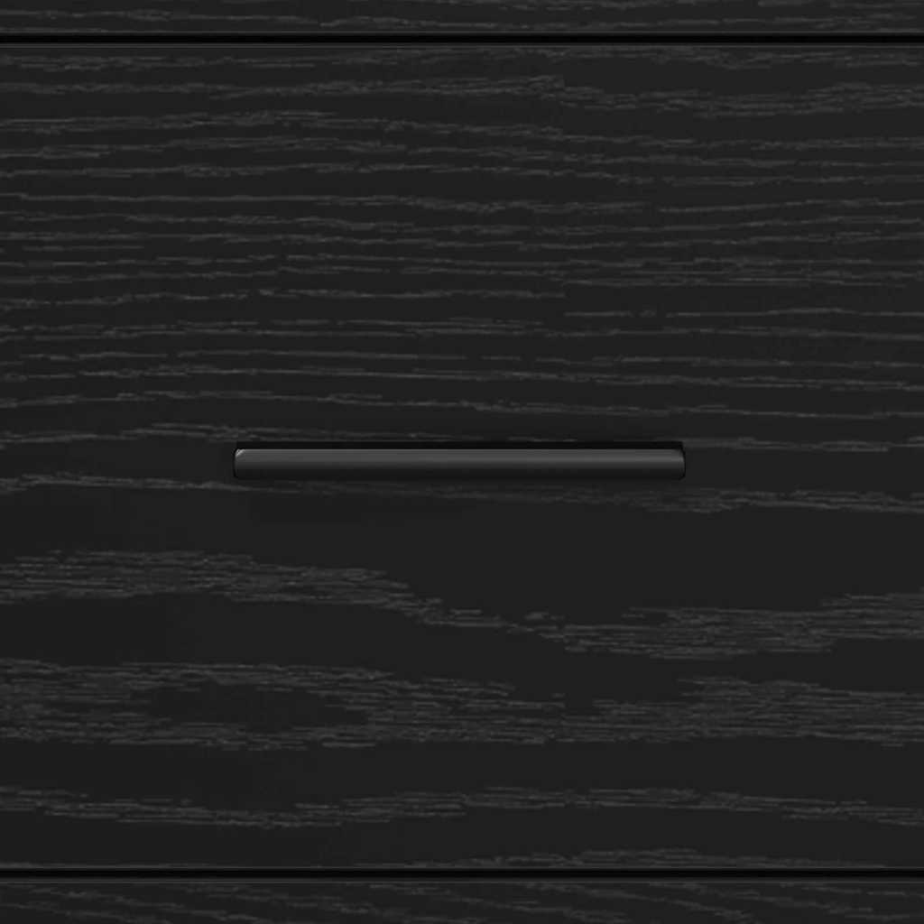 vidaXL Ντουλάπι Μπάνιου με συρτάρι Μαύρη δρυς 35 x 37.5 x 166 εκ.