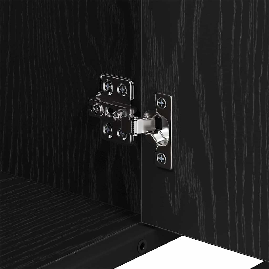 vidaXL Ντουλάπα Νιπτήρα Mπάνιου με συρτάρι Μαύρη δρυς 80 x 33 x 60 εκ