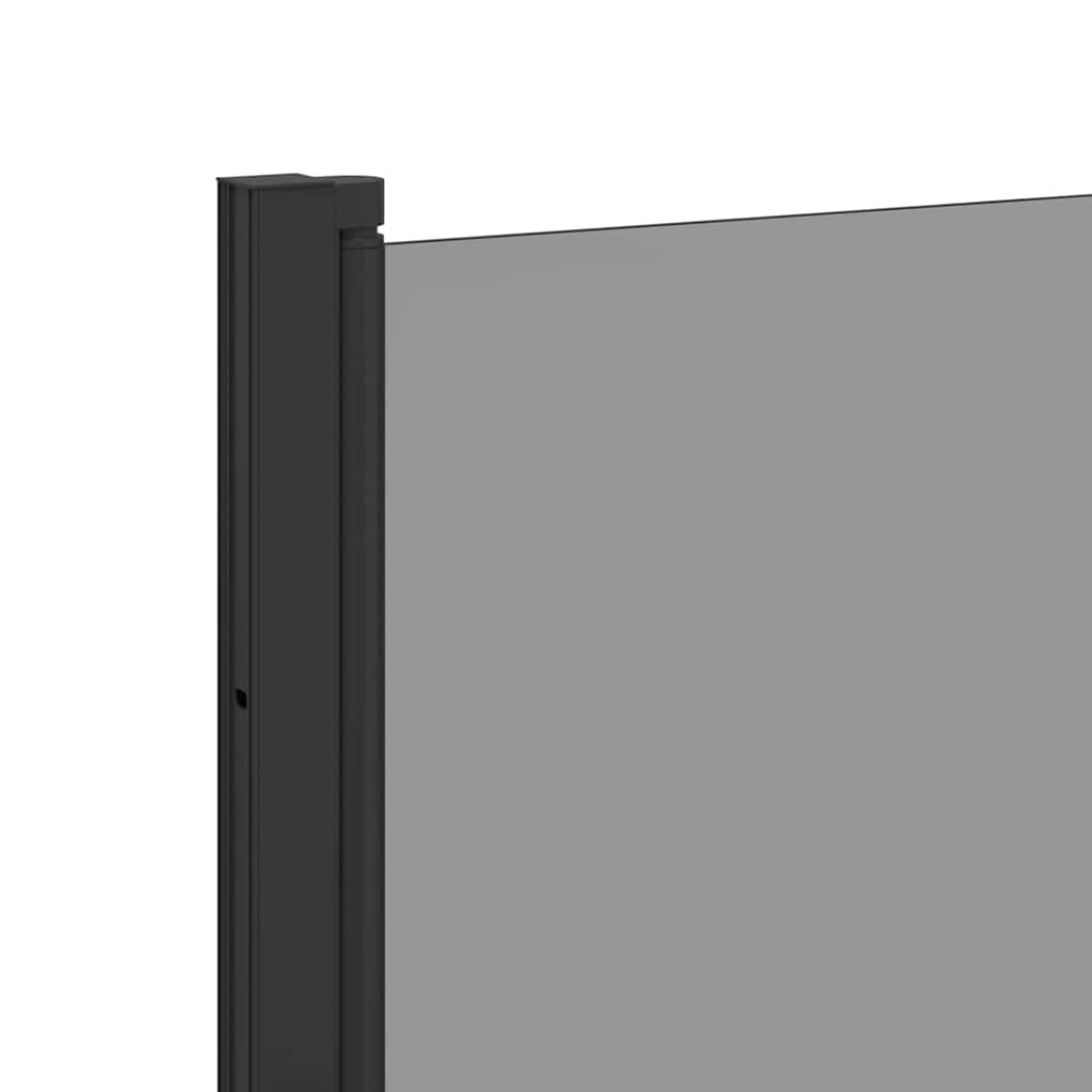 vidaXL Καλυμμα Ντους Μαύρο 130 x 138 εκ ESG Γυαλί και Αλουμίνιο