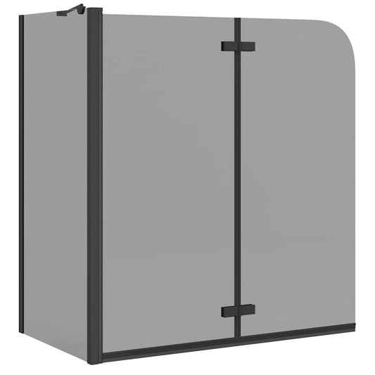 vidaXL Καλυμμα Ντους Μαύρο 120 x 68 x 130 εκ. ESG Γυαλί και Αλουμίνιο