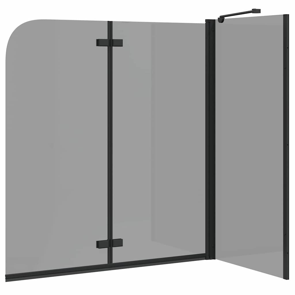 vidaXL Καλυμμα Ντους Μαύρο 120 x 68 x 130 εκ. ESG Γυαλί και Αλουμίνιο