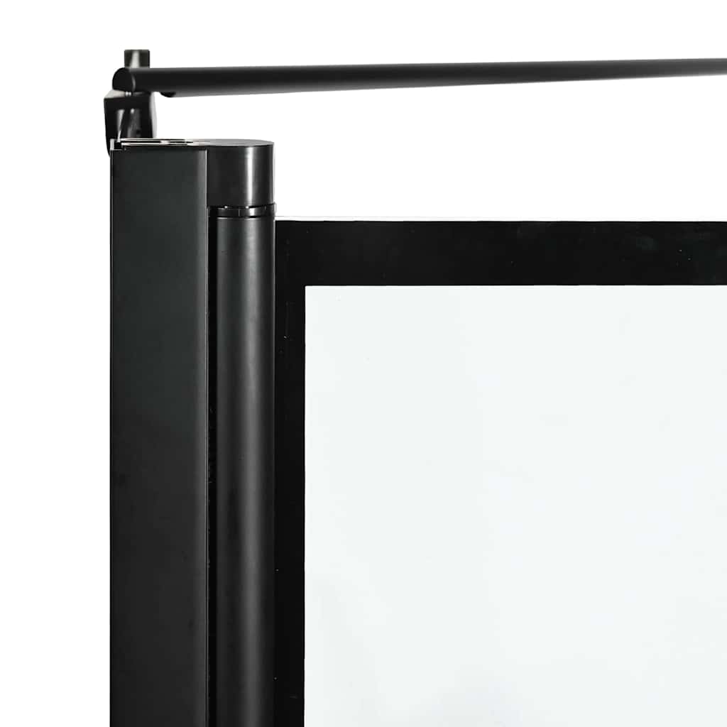 vidaXL Οθόνη ντους μπάνιου Μαύρο και Διαφανές 100 x 68 x 128 εκ.