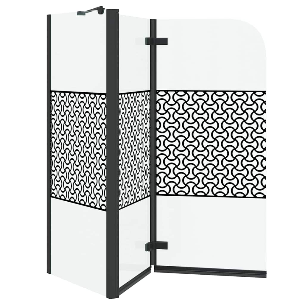 vidaXL Μπανιέρα Γεωμετρικό Μαύρο 120 x 67 x 129 εκ.