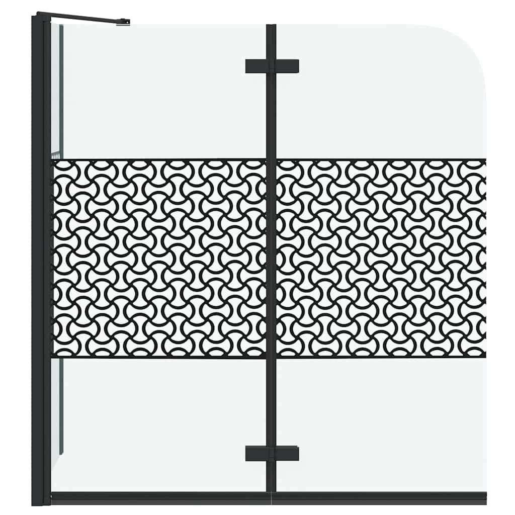 vidaXL Μπανιέρα Γεωμετρικό Μαύρο 120 x 67 x 129 εκ.