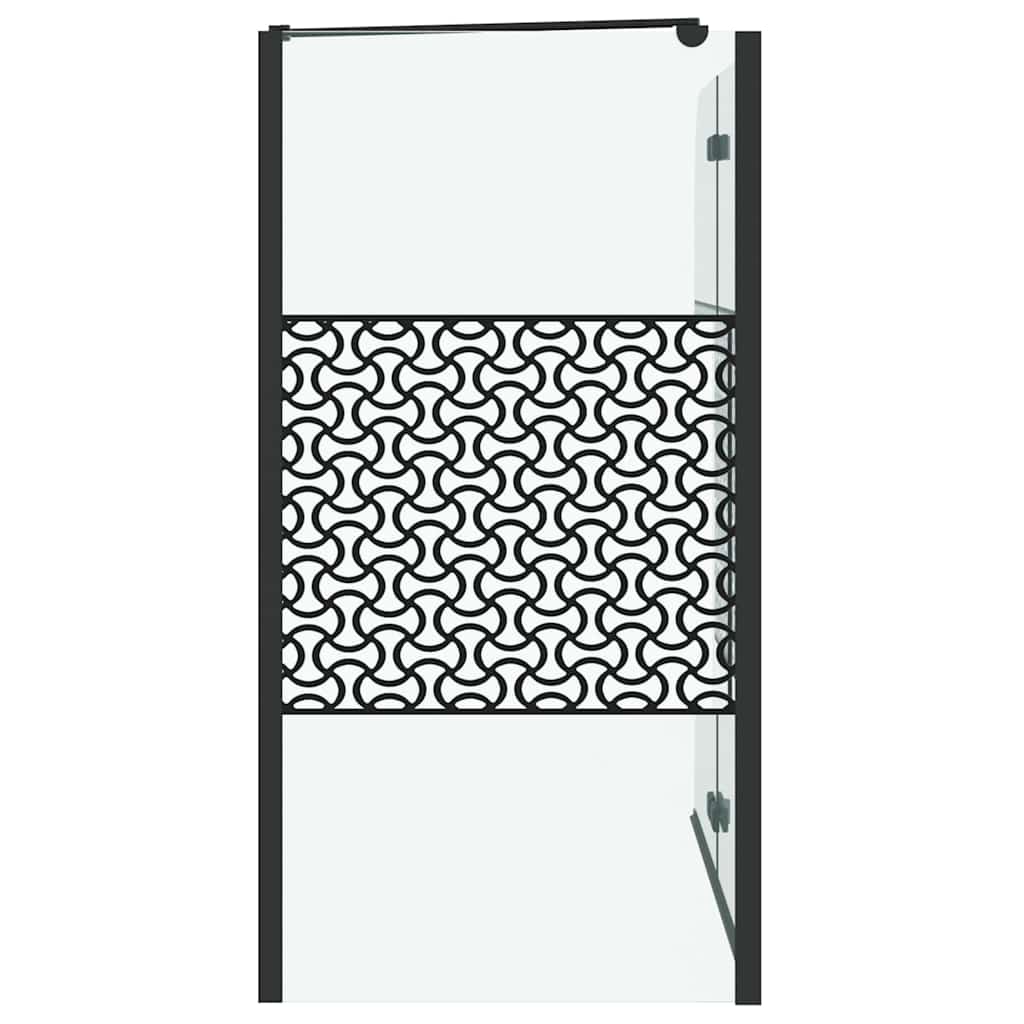 vidaXL Μπανιέρα Γεωμετρικό Μαύρο 120 x 67 x 129 εκ.