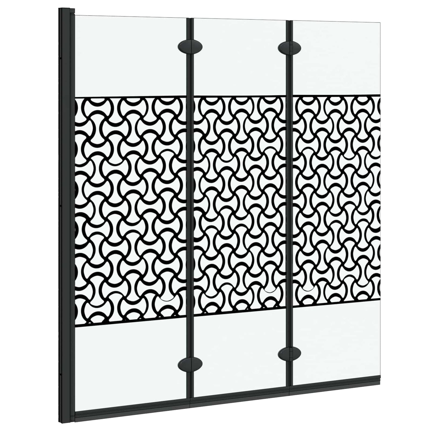 vidaXL Καλυμμα Ντους Μαύρο και Διαφανές 130 x 130 cm σκληρυμένο γυαλί
