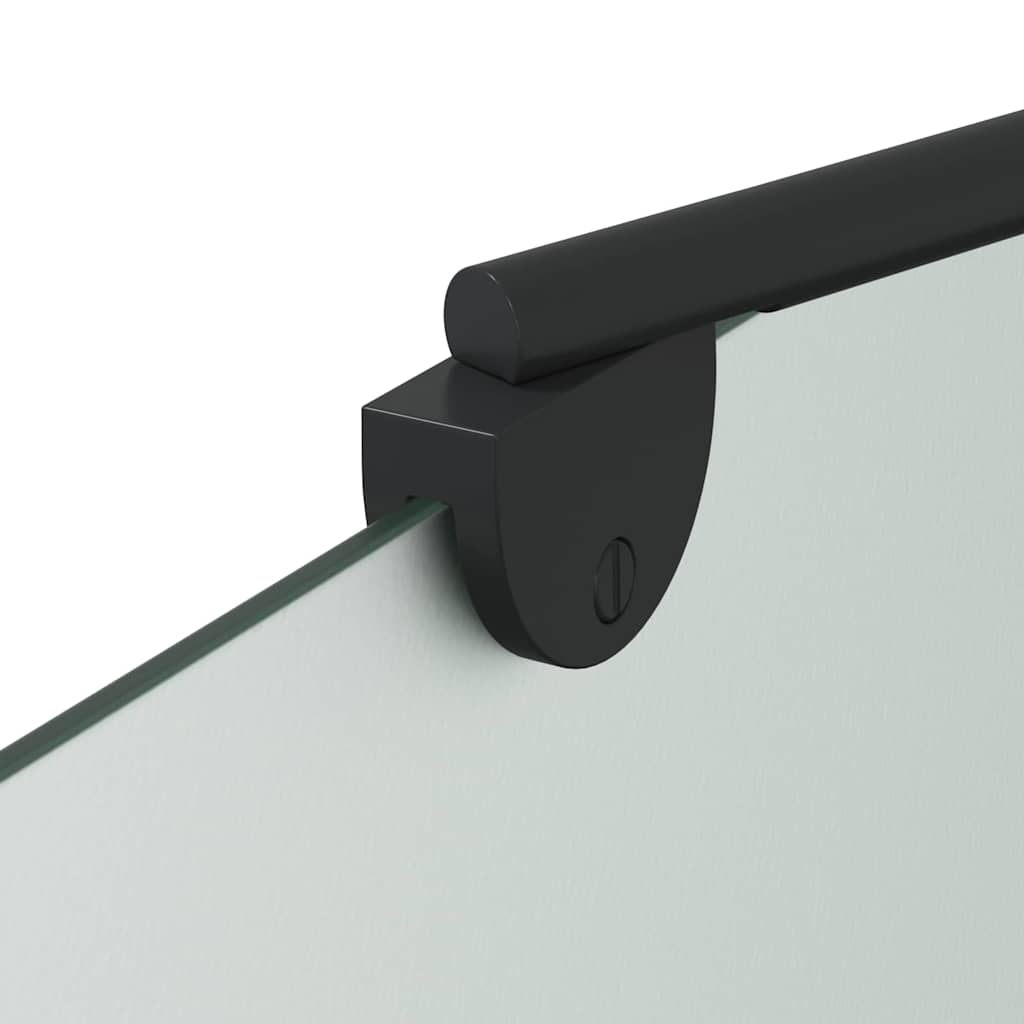 vidaXL Καλυμμα Ντους Μαύρο 120 x 68 x 130 εκ. ESG Γυαλί και Αλουμίνιο
