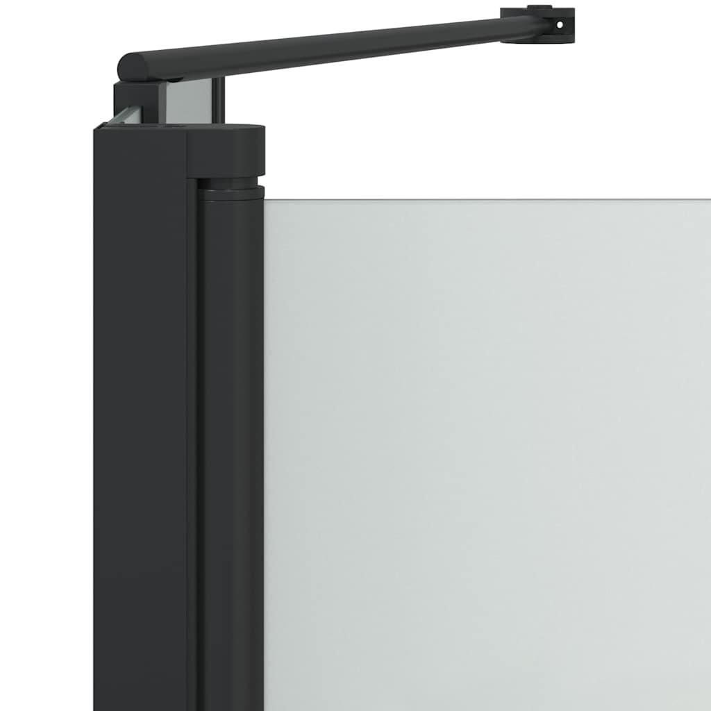 vidaXL Καλυμμα Ντους Μαύρο 120 x 68 x 130 εκ. ESG Γυαλί και Αλουμίνιο