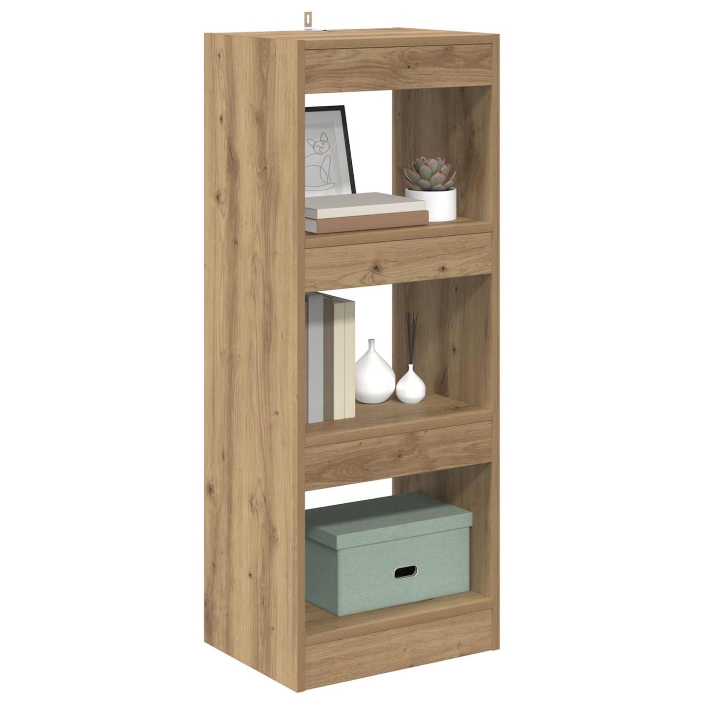 vidaXL Βιβλιοθήκη artisan δρυς 37 x 30 x 103 εκ Επεξεργασμένο ξύλο
