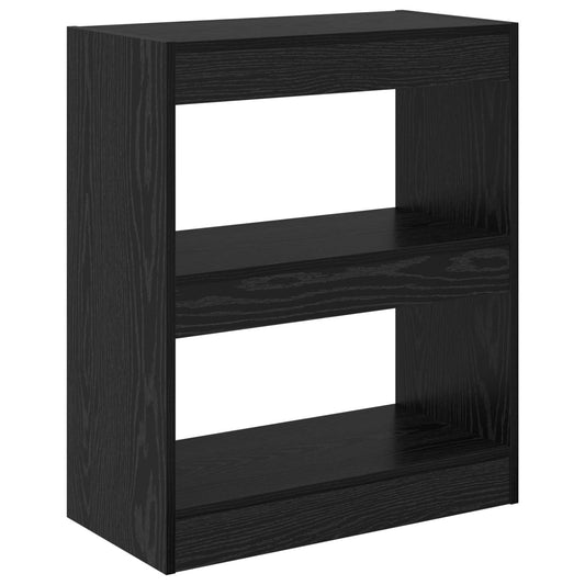 vidaXL Βιβλιοθήκη Μαύρη Οξυά 60 x 30 x 72 εκ. Επεξεργασμένο ξύλο