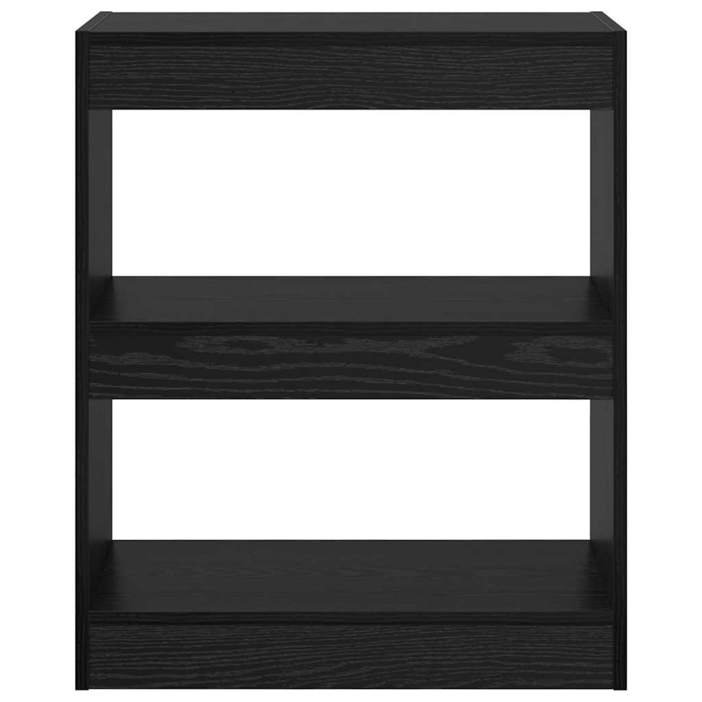 vidaXL Βιβλιοθήκη Μαύρη δρυς 60 x 30 x 72 εκ. Επεξεργασμένο ξύλο