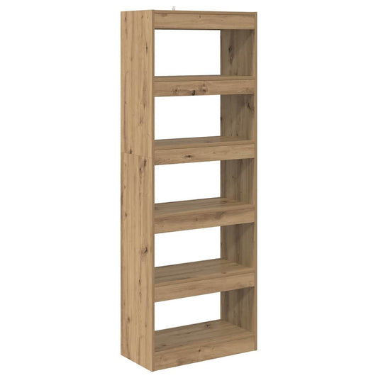 vidaXL Βιβλιοθήκη artisan δρυς 60 x 30 x 166 εκ Επεξεργασμένο ξύλο