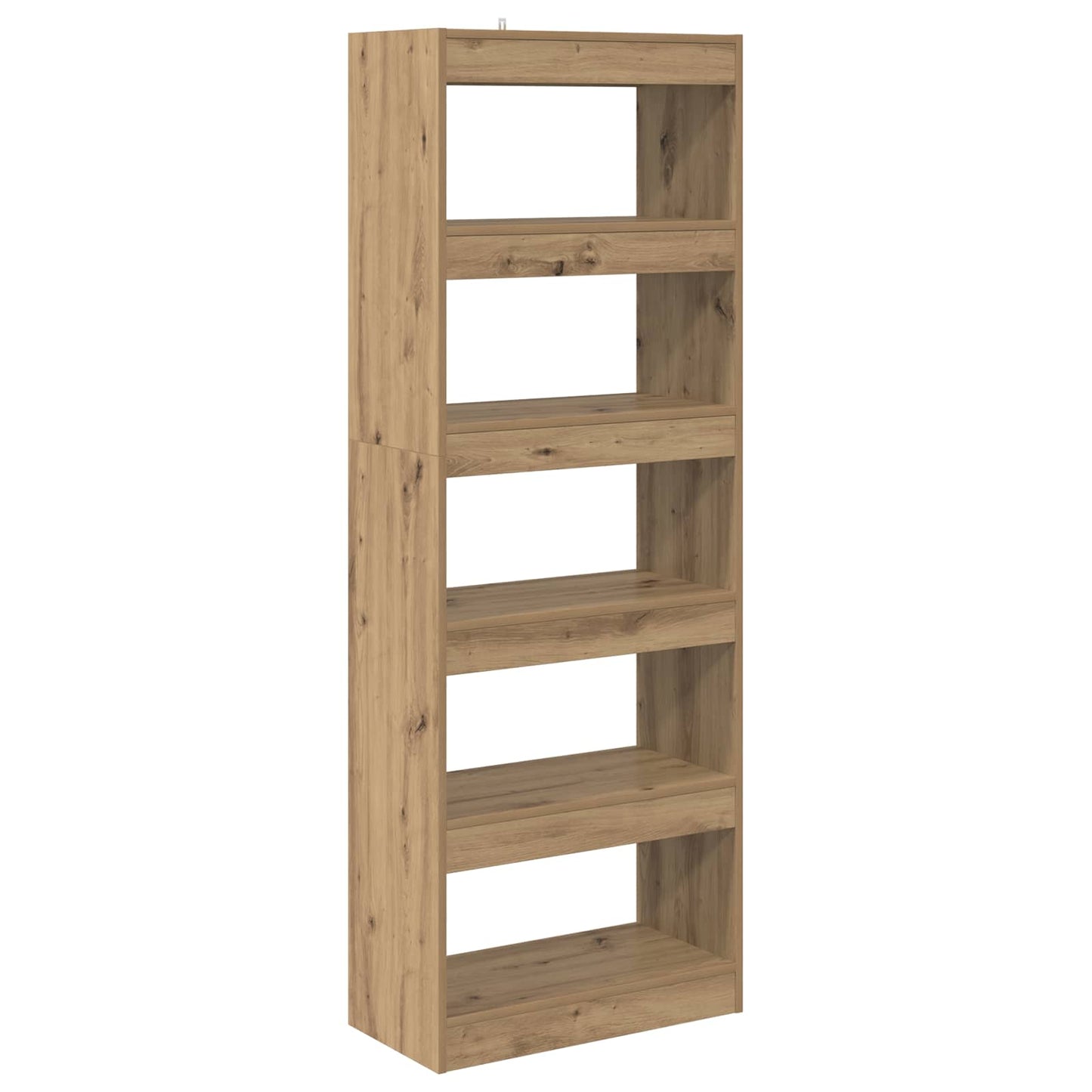 vidaXL Βιβλιοθήκη artisan δρυς 60 x 30 x 166 εκ Επεξεργασμένο ξύλο