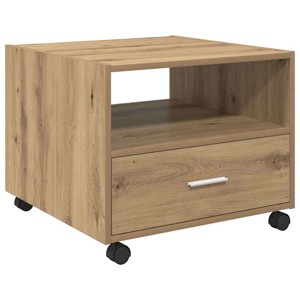 vidaXL Τραπεζάκι σαλονιού με συρτάρι Artisan Oak 55 x 55 x 45cm