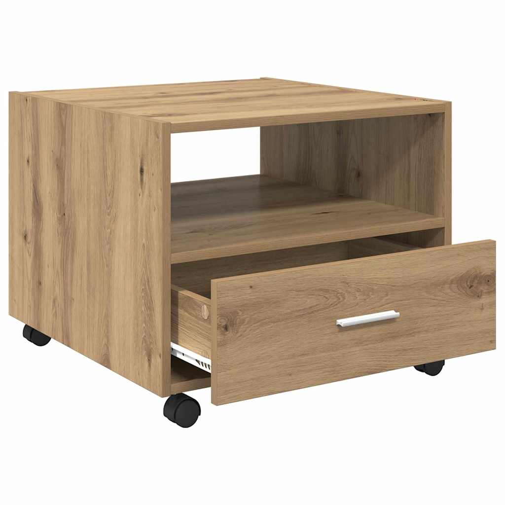 vidaXL Τραπεζάκι σαλονιού με συρτάρι Artisan Oak 55 x 55 x 45cm