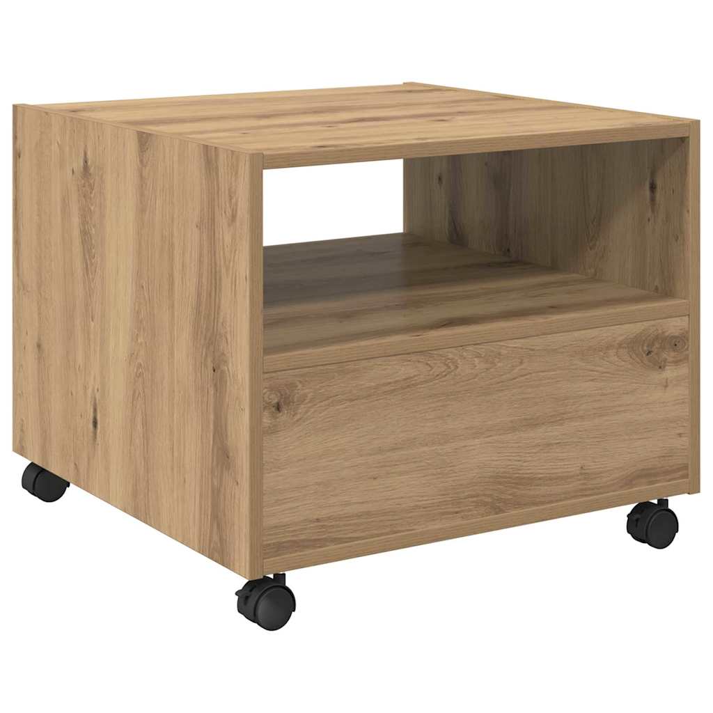 vidaXL Τραπεζάκι σαλονιού με συρτάρι Artisan Oak 55 x 55 x 45cm