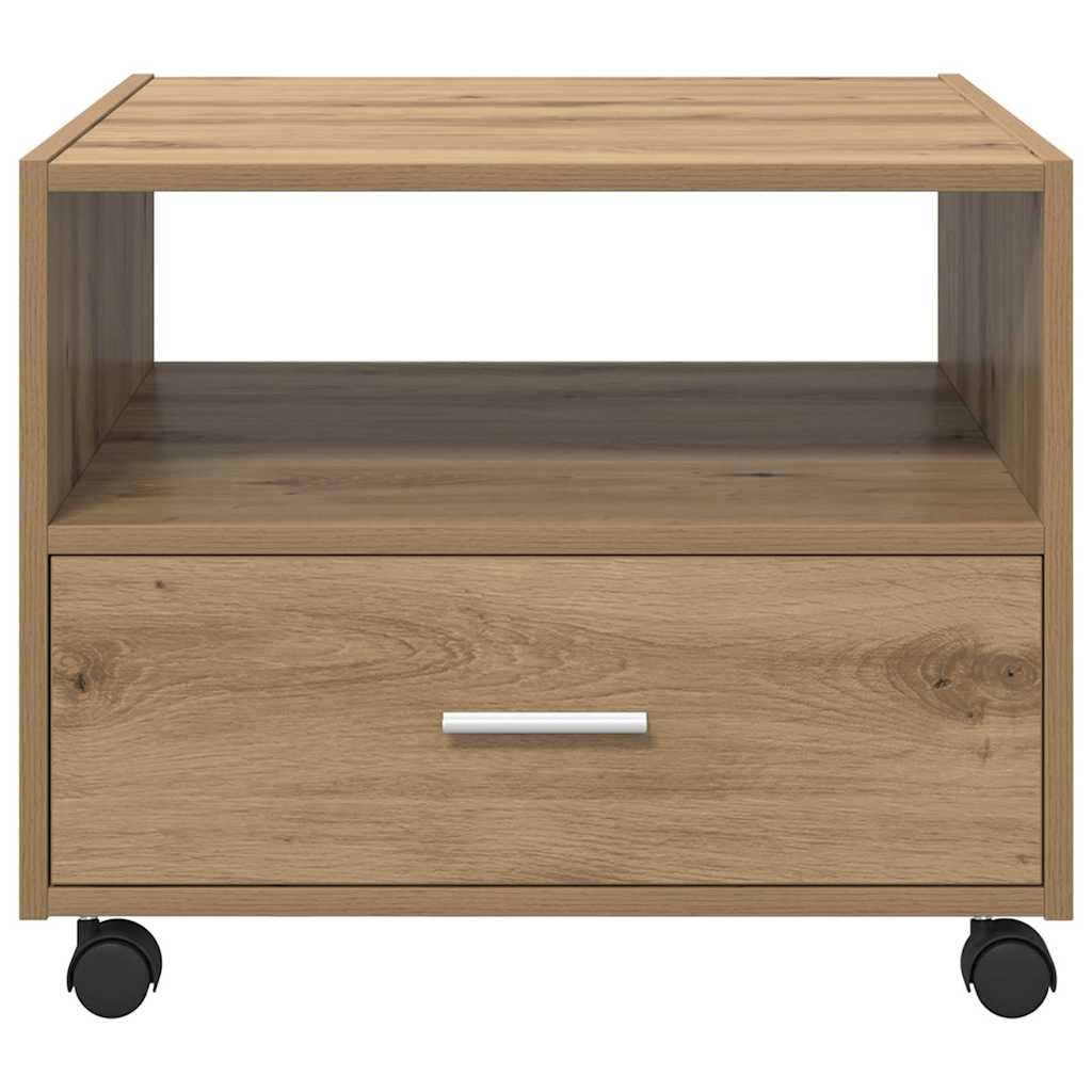 vidaXL Τραπεζάκι σαλονιού με συρτάρι Artisan Oak 55 x 55 x 45cm