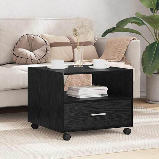 vidaXL Τραπεζάκι σαλονιού Μαύρη Οξυά 55 x 55 x 45cm Επεξεργασμένο ξύλο
