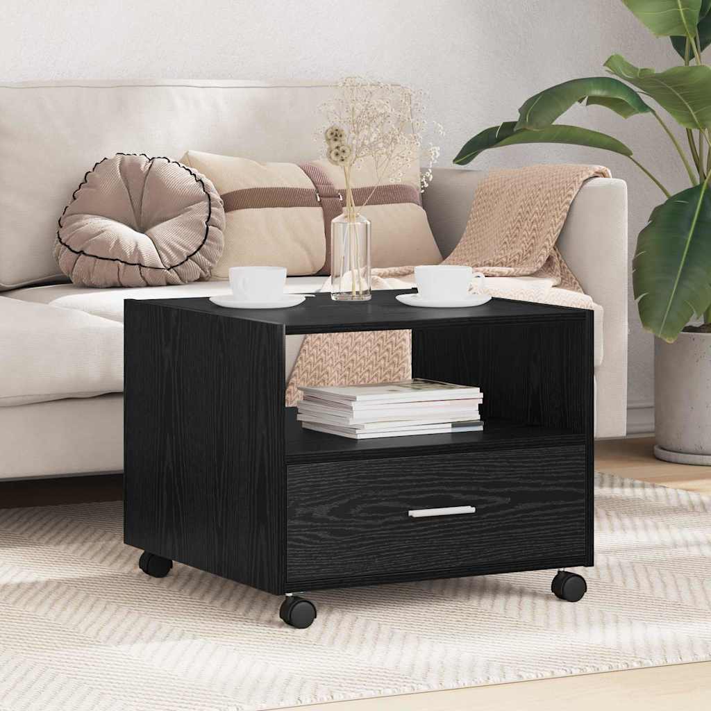 vidaXL Τραπεζάκι σαλονιού Μαύρη Οξυά 55 x 55 x 45cm Επεξεργασμένο ξύλο