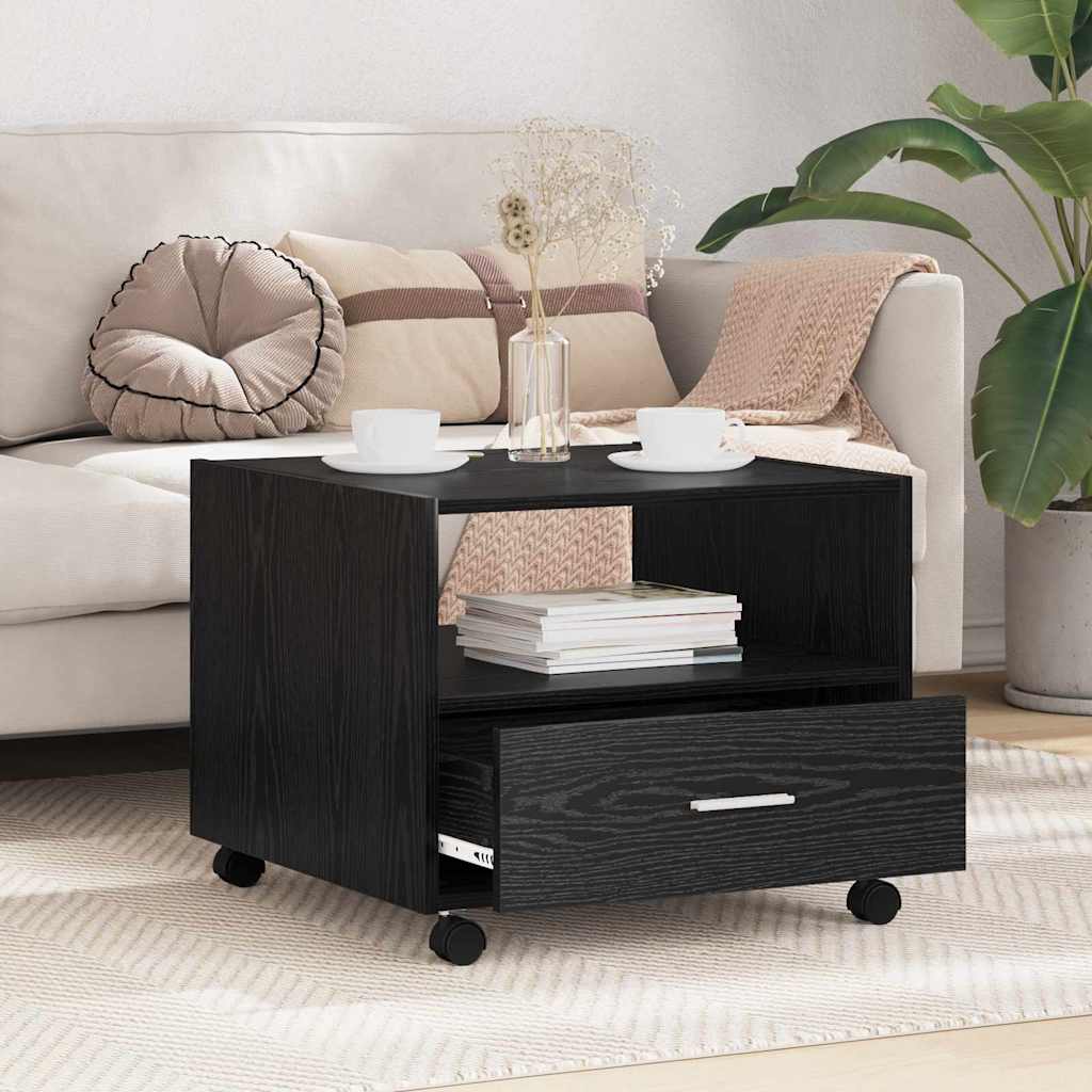 vidaXL Τραπεζάκι σαλονιού Μαύρη Οξυά 55 x 55 x 45cm Επεξεργασμένο ξύλο