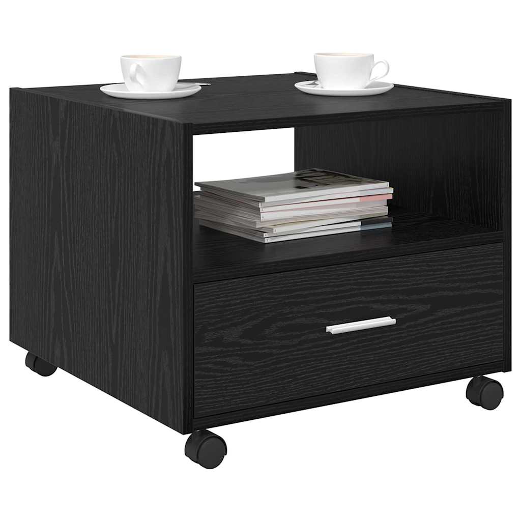 vidaXL Τραπεζάκι σαλονιού Μαύρη Οξυά 55 x 55 x 45cm Επεξεργασμένο ξύλο