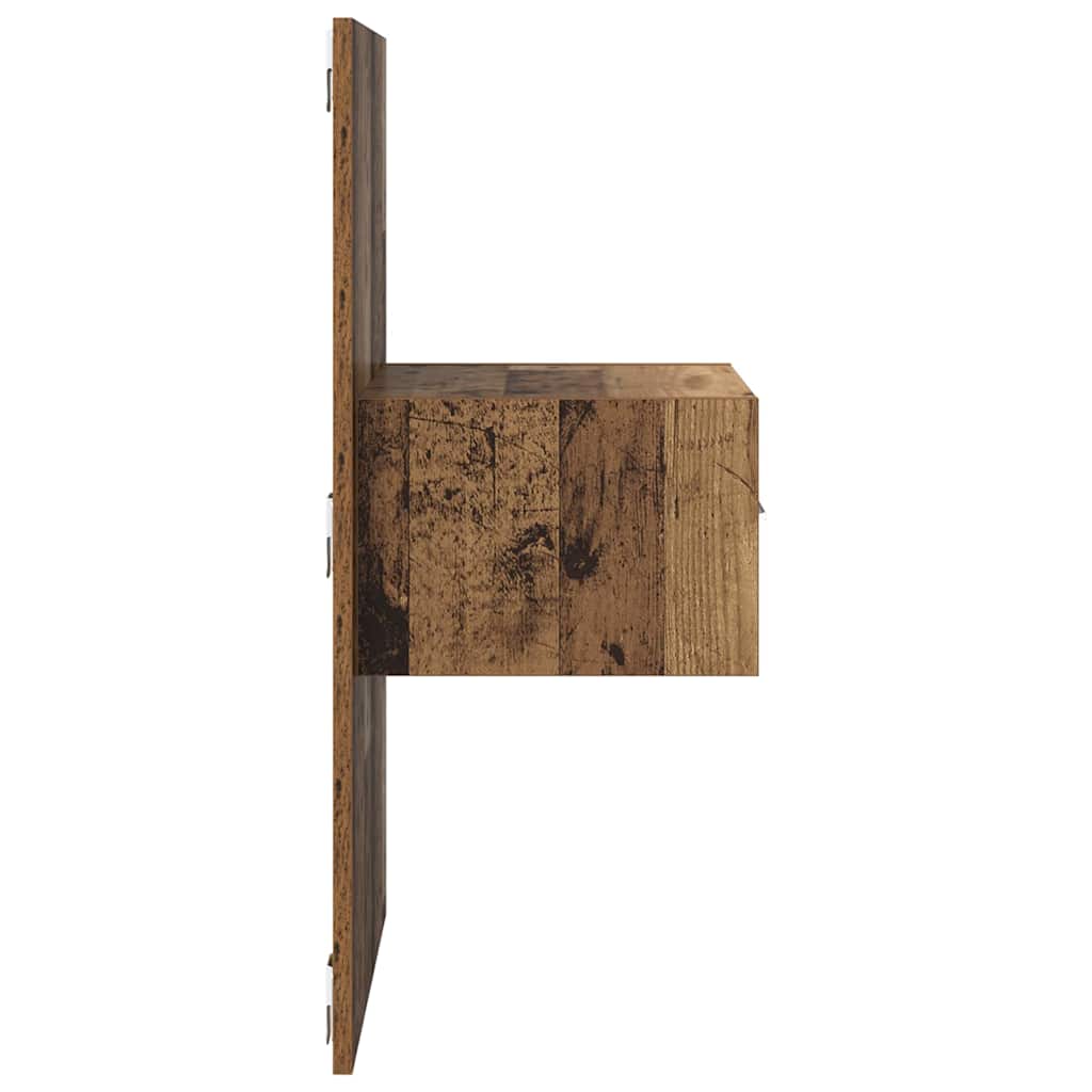 vidaXL Κομοδίνο 2 pcs Παλιό ξύλο 50 x 32,5 x 80 εκ. Επεξεργασμένο ξύλο