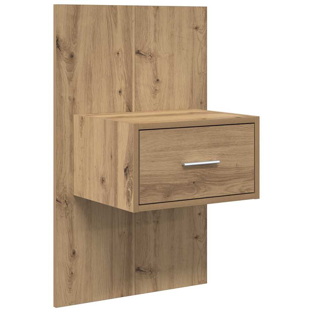 vidaXL Κομοδίνο με συρτάρι 2 pcs Artisan Oak 50 x 32,5 x 80 εκ.