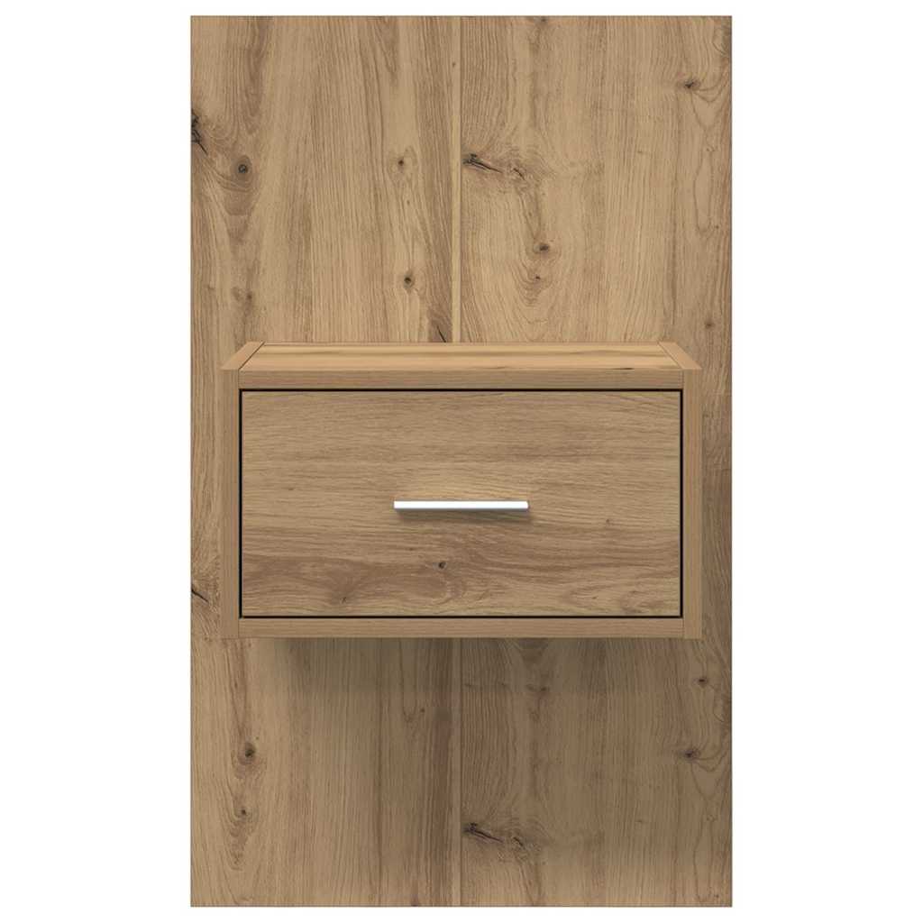 vidaXL Κομοδίνο με συρτάρι 2 pcs Artisan Oak 50 x 32,5 x 80 εκ.