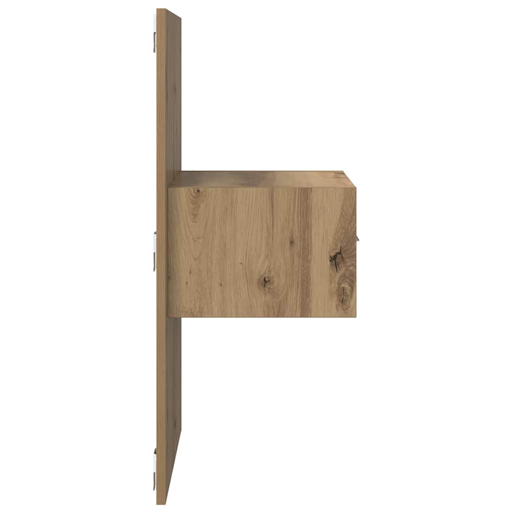 vidaXL Κομοδίνο με συρτάρι 2 pcs Artisan Oak 50 x 32,5 x 80 εκ.