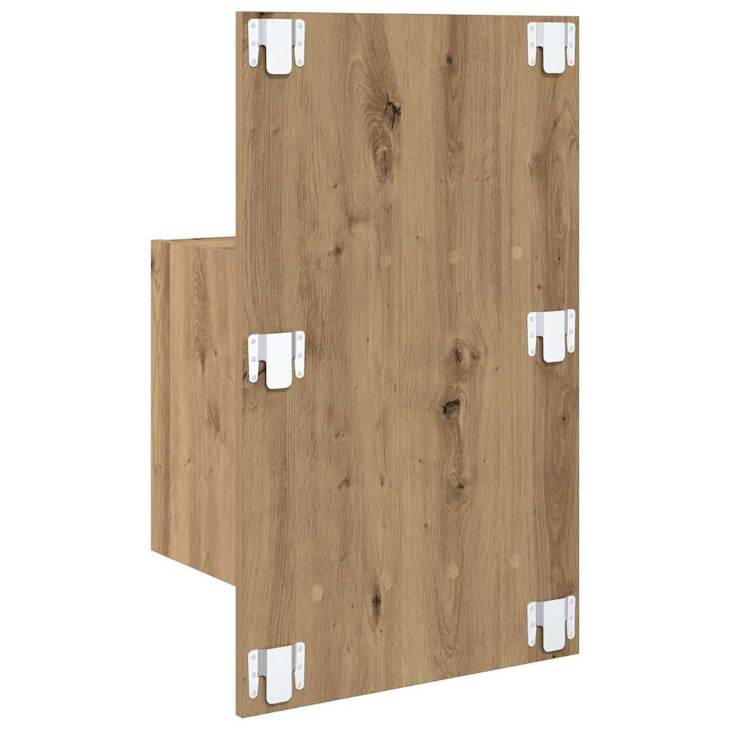 vidaXL Τοίχου κομοδίνο Επιτοίχιο 2 pcs Artisan Oak 48,5 x 32,5 x 80 εκ