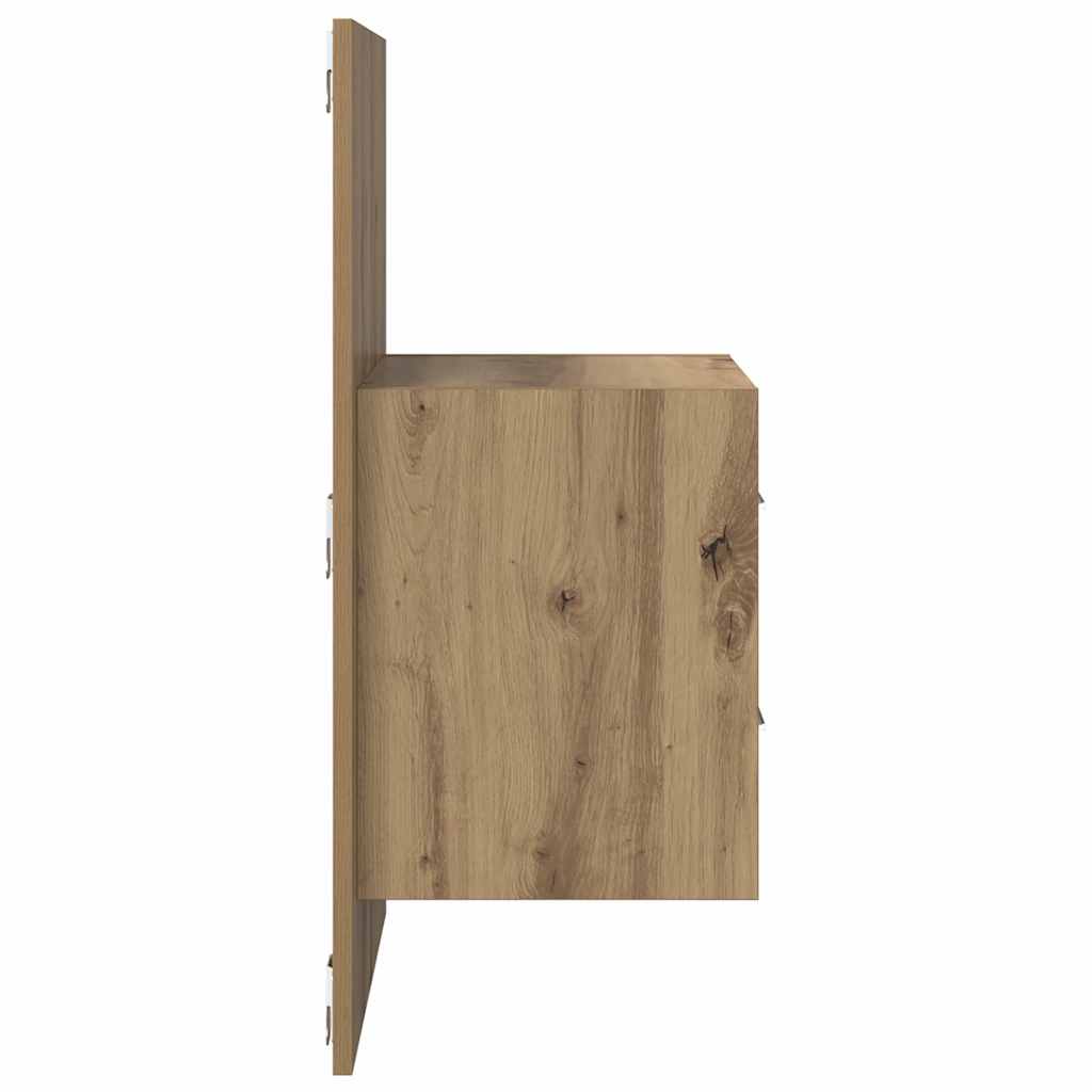 vidaXL Τοίχου κομοδίνο Επιτοίχιο 2 pcs Artisan Oak 48,5 x 32,5 x 80 εκ